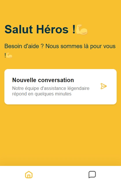 Hercules Casino assistance chat mobile avec nouvelle conversation